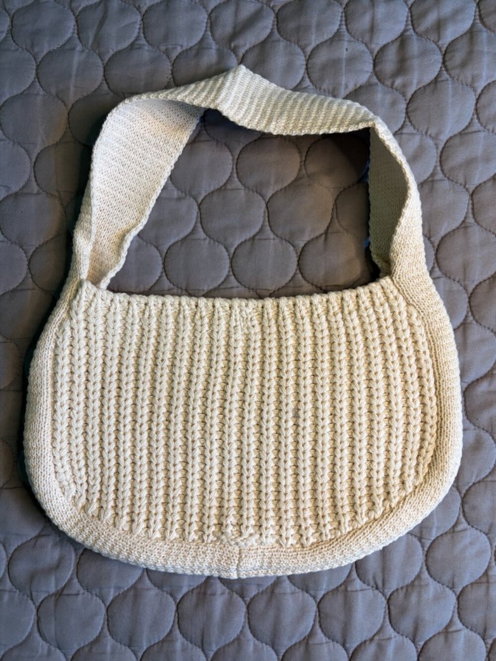 Knitted Cream Handbag